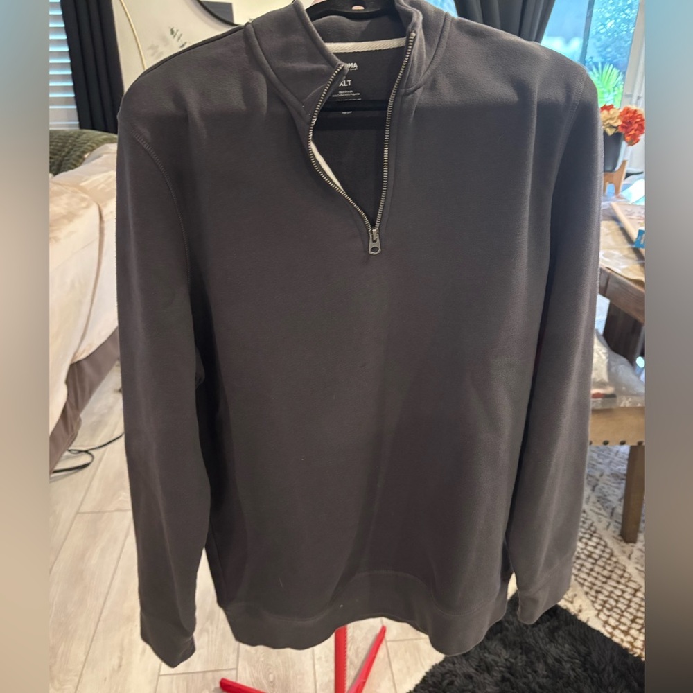 GAP Men's Dark Gray Zip-Up Sweater